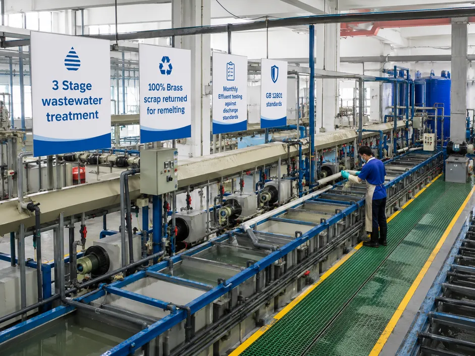 Plating floor with closed-loop water treatment system at Wfaucet factory