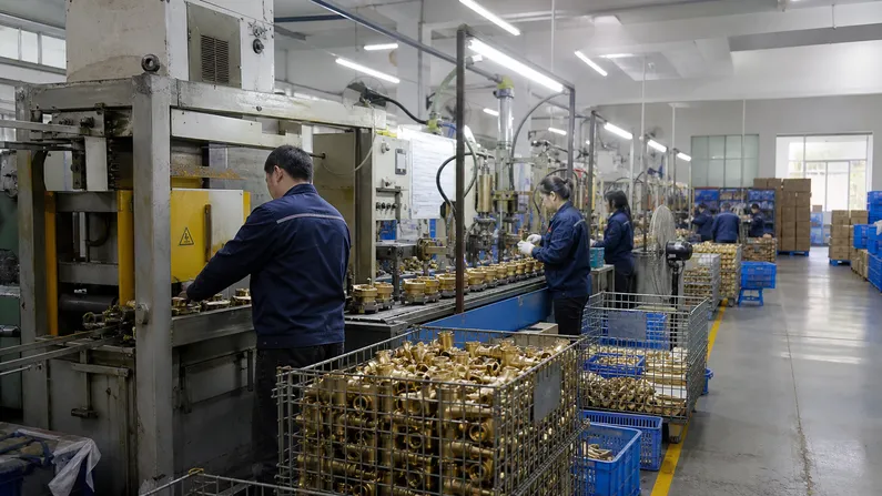 Wfaucet brass casting and production line — the foundation of the factory since 2008