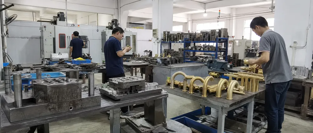 In-house brass casting and CNC tooling room for OEM faucet handle and spout modifications