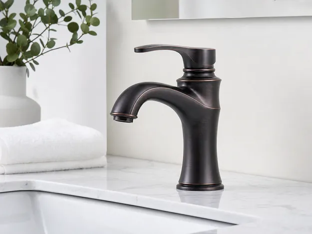 Oil-rubbed bronze finish bathroom faucet for regional aesthetic preferences and premium product lines