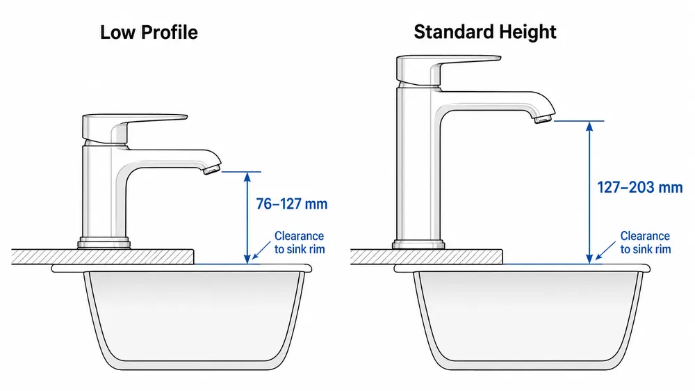 Low Profile vs Standard Height Bathroom Faucet: Which Fits More Sink Configurations and Reduces Installer Callbacks
