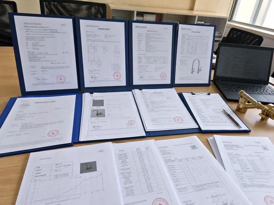 Certification documentation package including cUPC, CE, and WaterMark compliance documents