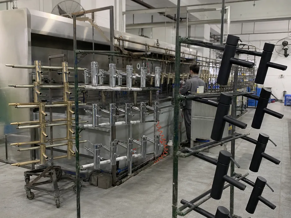 In-house finish lines showing PVD, chrome, and matte black plating operations