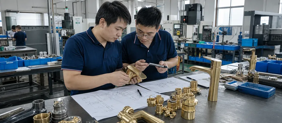 OEM brass bathroom faucet manufacturing from custom drawings and samples