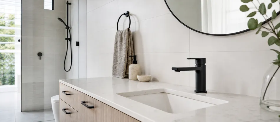 WaterMark certified matte black faucet for Australian premium residential new construction