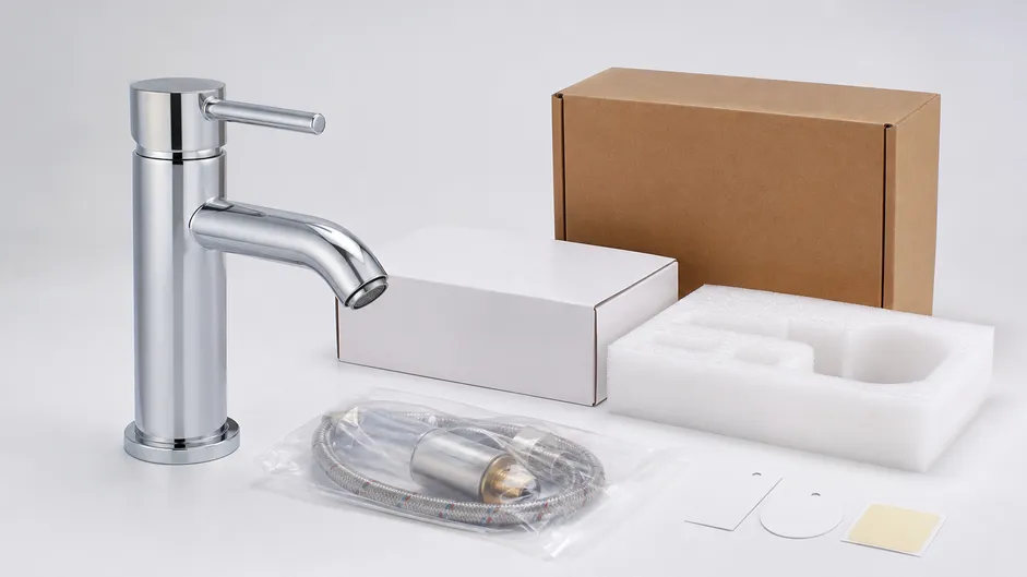 OEM side handle bathroom faucet with custom packaging and branding options for commercial catalog buyers