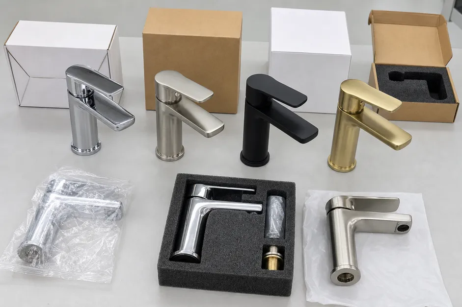 OEM and private label single handle bathroom faucet customization — handle styles, finishes, and packaging options