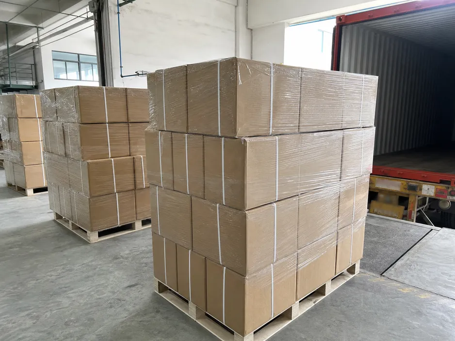 Stainless steel bathroom faucets packed in master cartons ready for 40HQ container loading