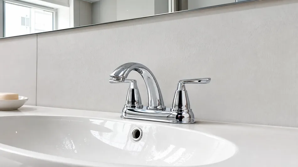 Two handle centerset bathroom faucet for European residential renovation market