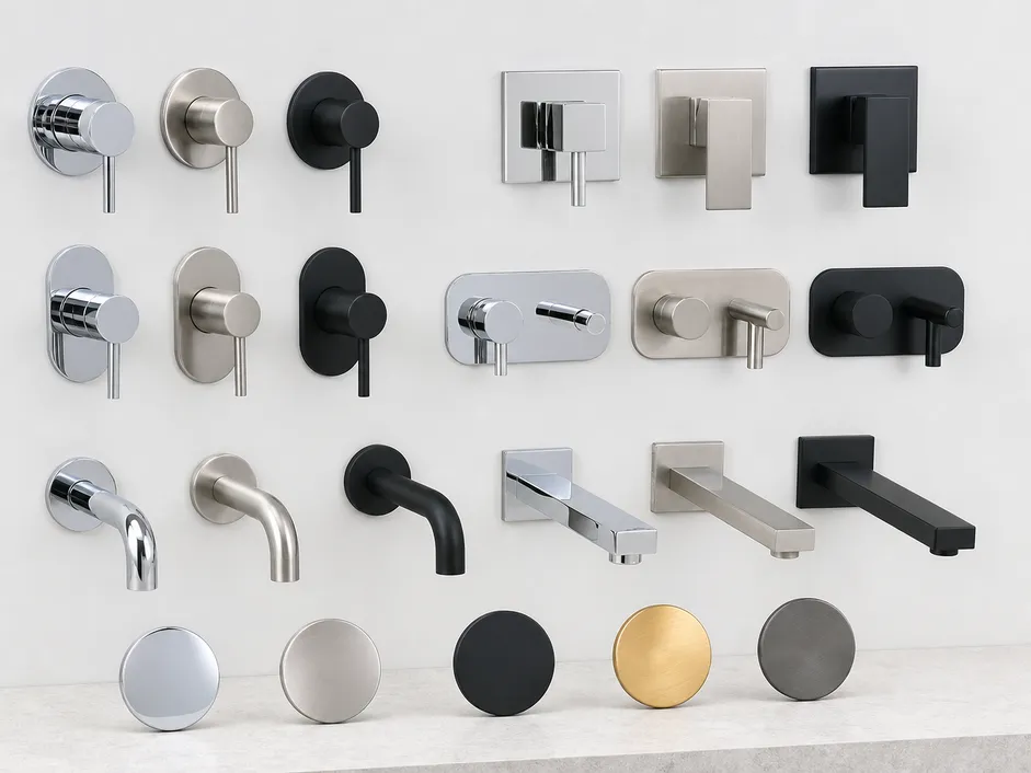 Wall mount faucet OEM customization options including handle styles and finish variants