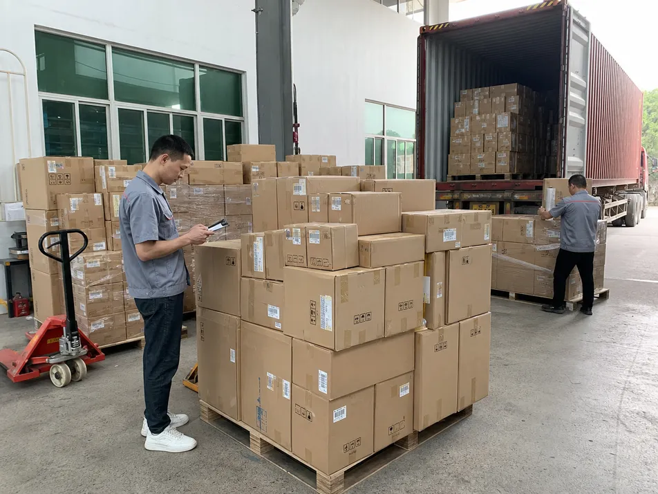 Container loading plan for widespread bathroom faucets — carton stacking and mixed-SKU consolidation
