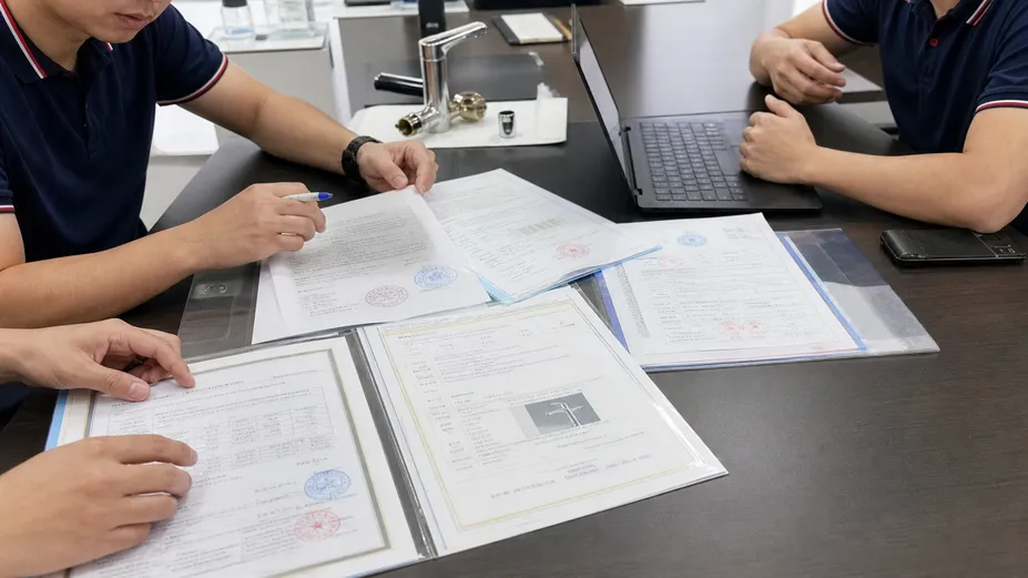 Wfaucet certification documents and compliance paperwork for B2B buyers