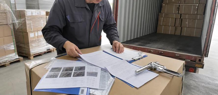 Pre-shipment QC documentation package traveling with container shipment