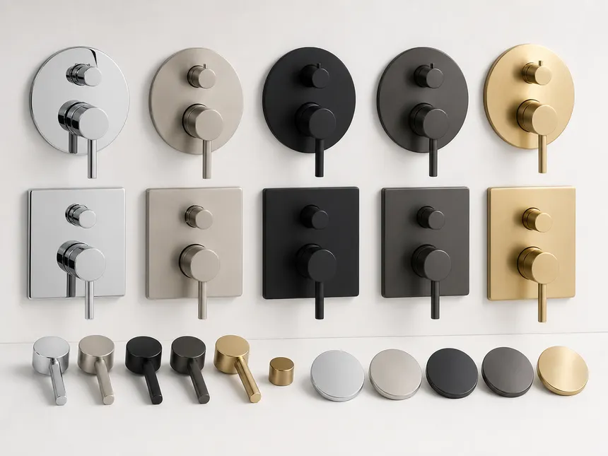 OEM and private label customization options for concealed shower mixer trim and finishes