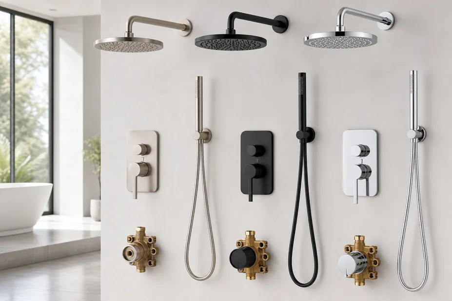 OEM private label concealed shower set with custom branding and finish options