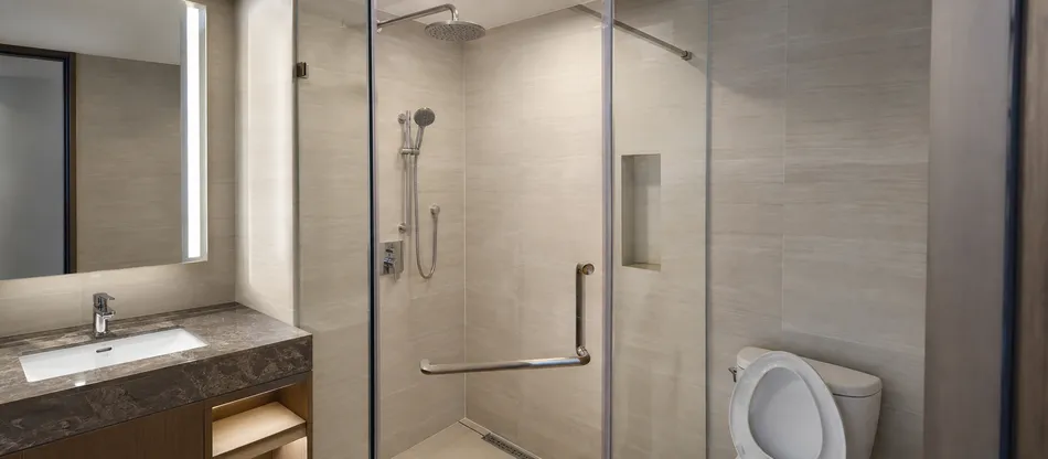 Hotel hospitality concealed shower set installation