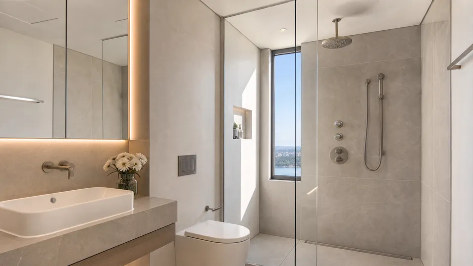 High-specification luxury apartment development bathroom specification