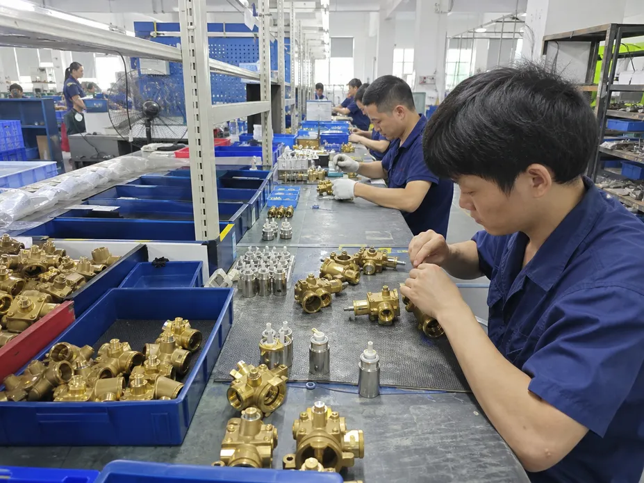 Wfaucet factory production line for concealed shower mixer valves