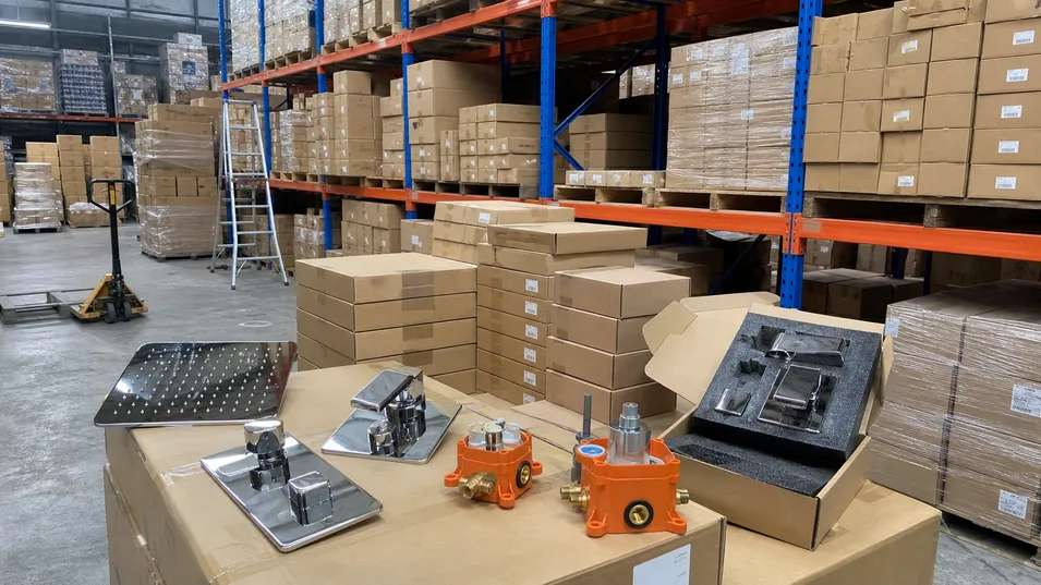 Plumbing wholesale distribution warehouse stocking concealed shower mixer SKUs