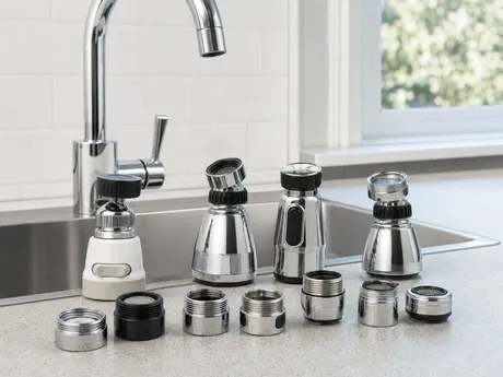 Kitchen faucet aerators swivel and fixed with spray stream switching