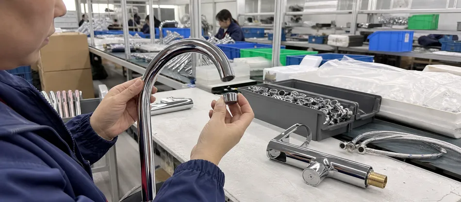 Kitchen faucet OEM program — aerator sourced from same factory as faucet body for guaranteed thread spec and finish match