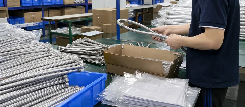Commercial kitchen maintenance program supply hose replacement