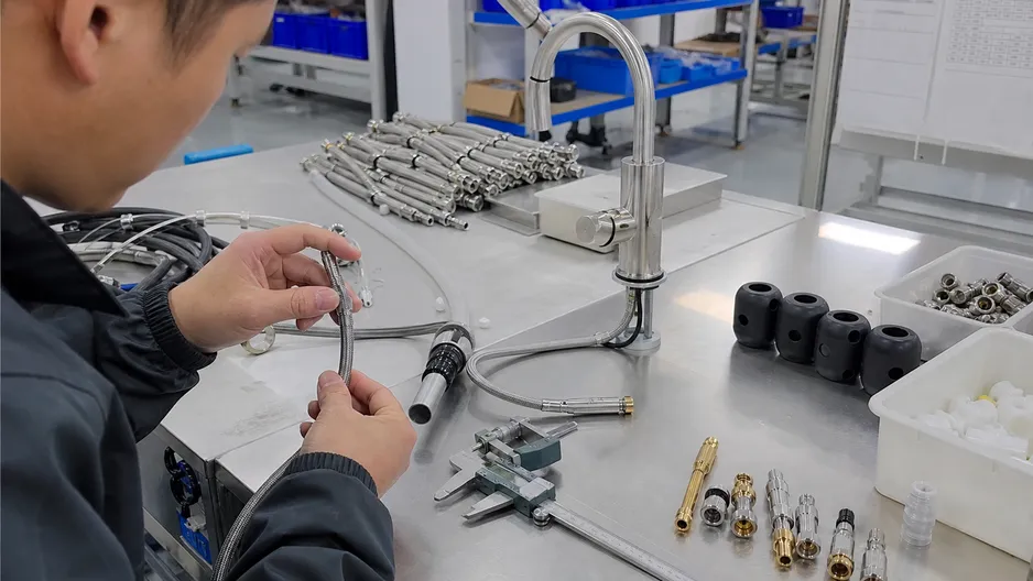 OEM pull-down spray hose customization and fitting qualification