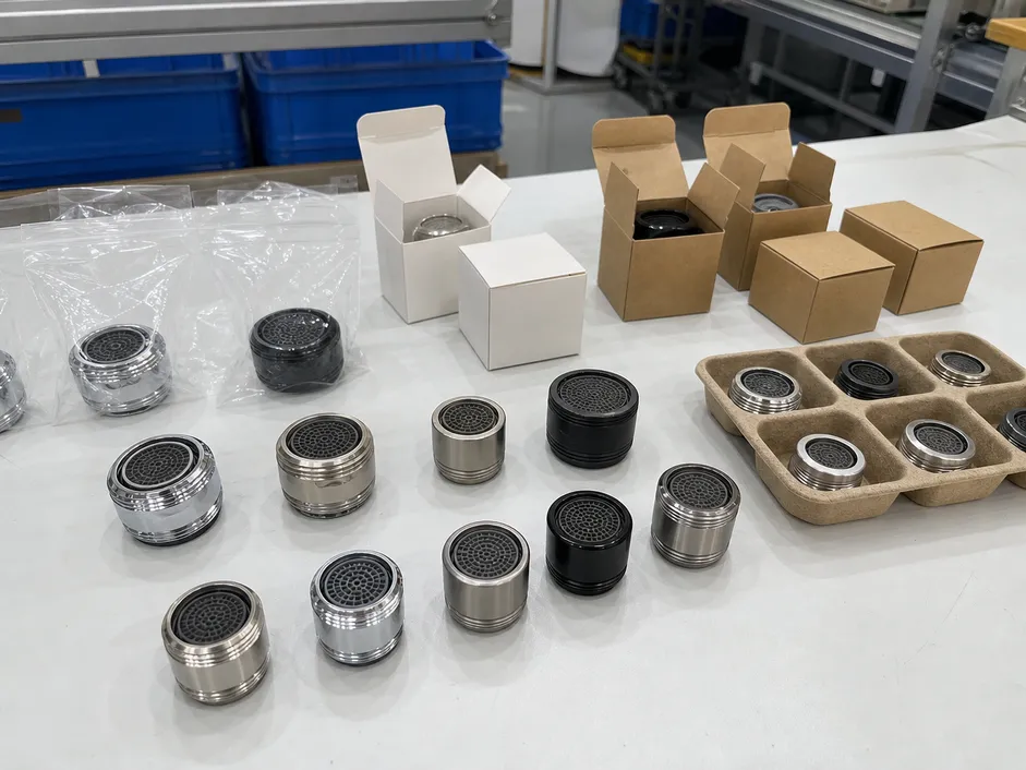 OEM low flow aerator customization — finish, engraving, and packaging options