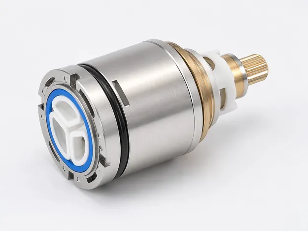 40mm shower faucet cartridge for thermostatic shower valves, multi-outlet diverters, and high-flow systems