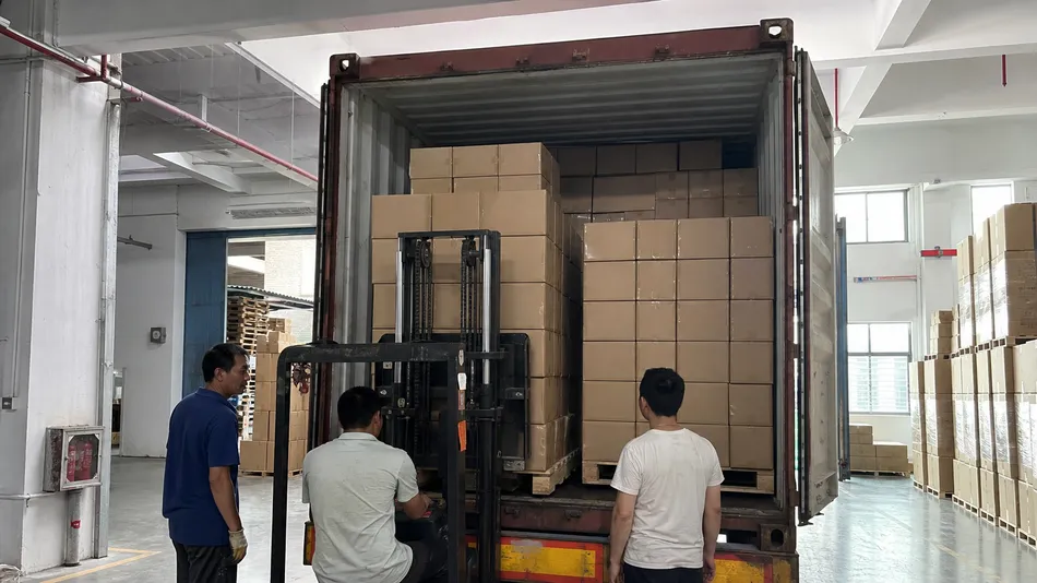 40HQ container loading configuration for shower faucet cartridge master cartons