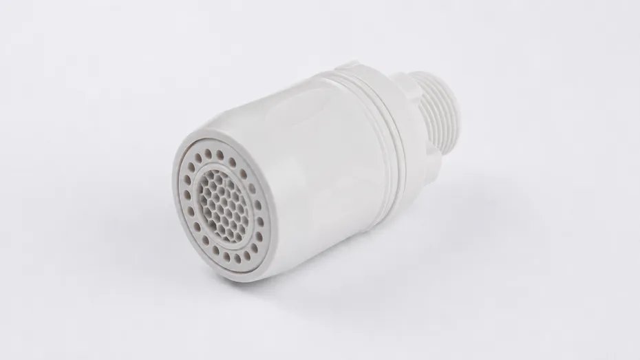 ABS housing sink aerator in white finish for filter and entry-level applications
