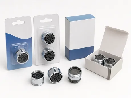 OEM sink faucet aerator private label packaging options including retail blister pack and branded box