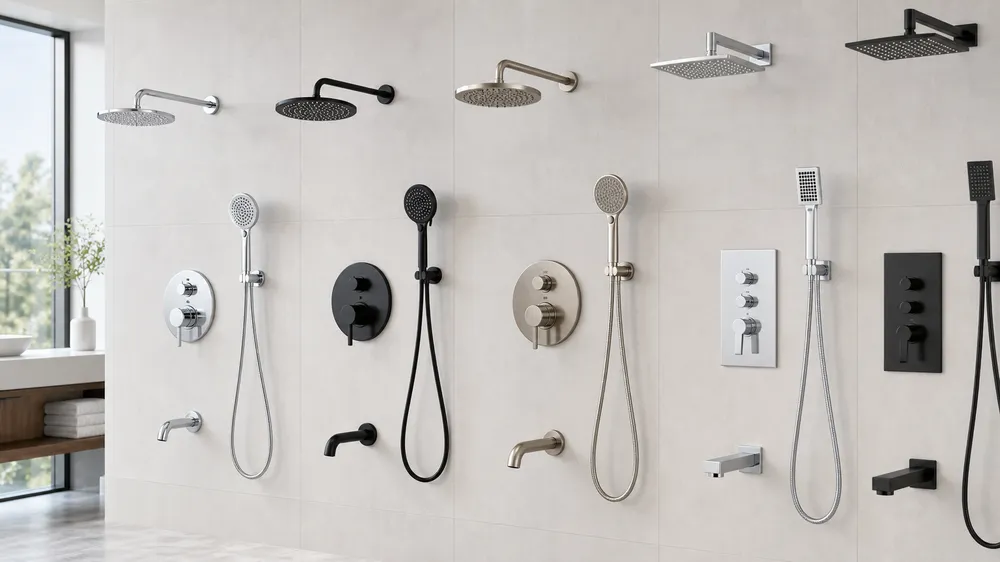 Concealed shower mixers — pressure-balance and thermostatic, two-way and three-way diverter