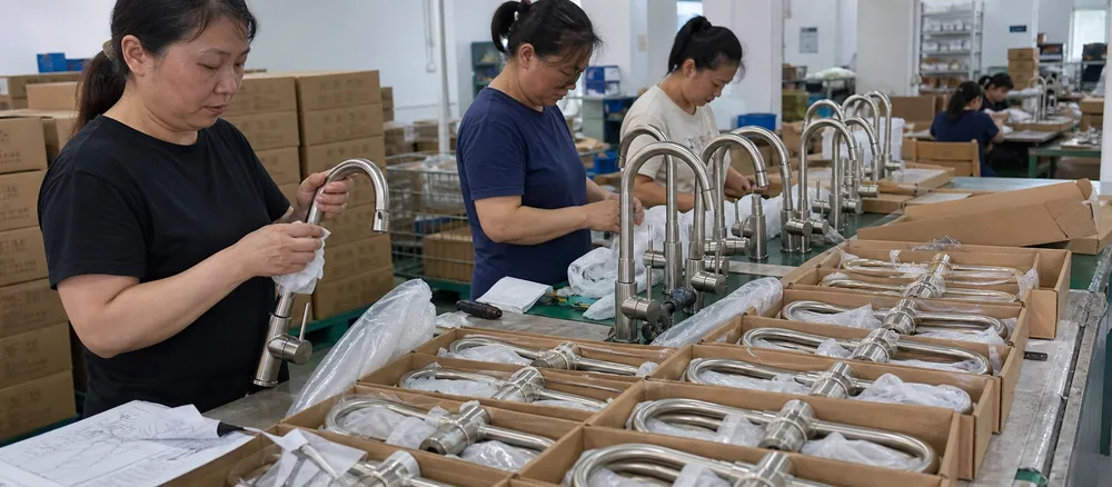 OEM and overseas manufacturer sourcing for brushed nickel kitchen faucets