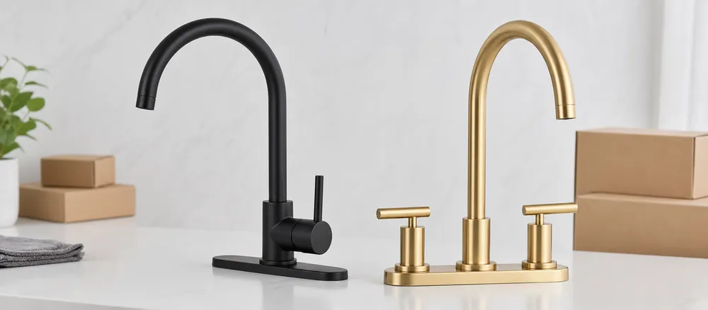 Private label deck mount kitchen faucet for e-commerce and Amazon FBA