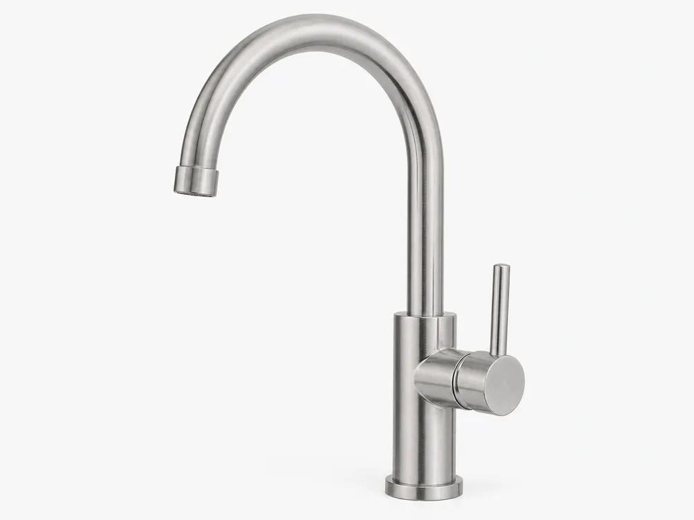 Brushed stainless 304 finish deck mount kitchen faucet