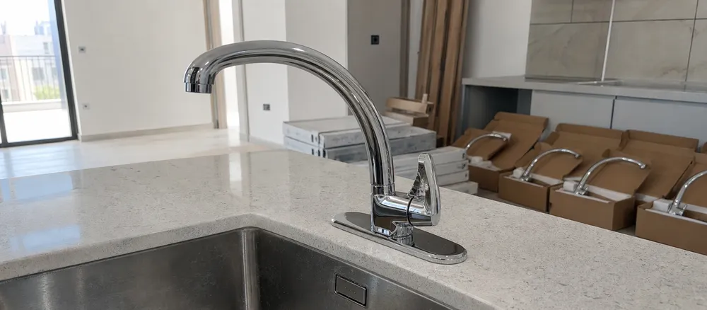 Deck mount kitchen faucet for new construction project supply in Southeast Asia and Middle East