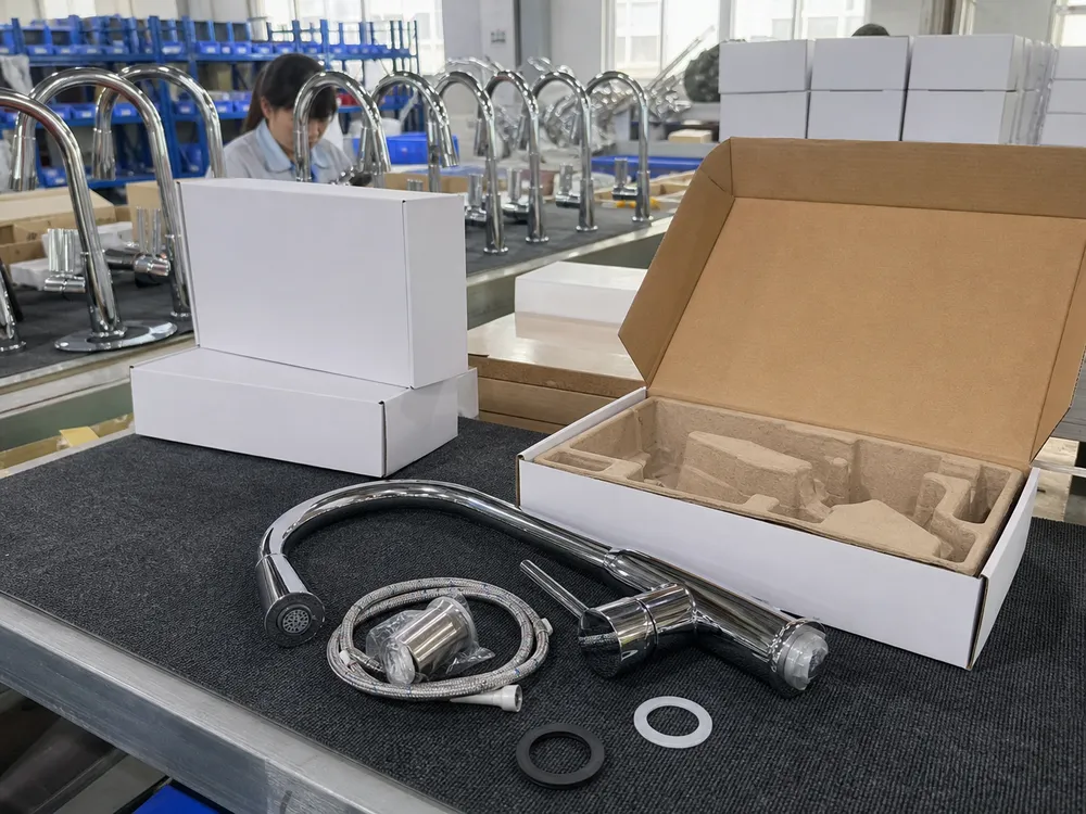OEM private label gooseneck kitchen faucet with custom retail packaging