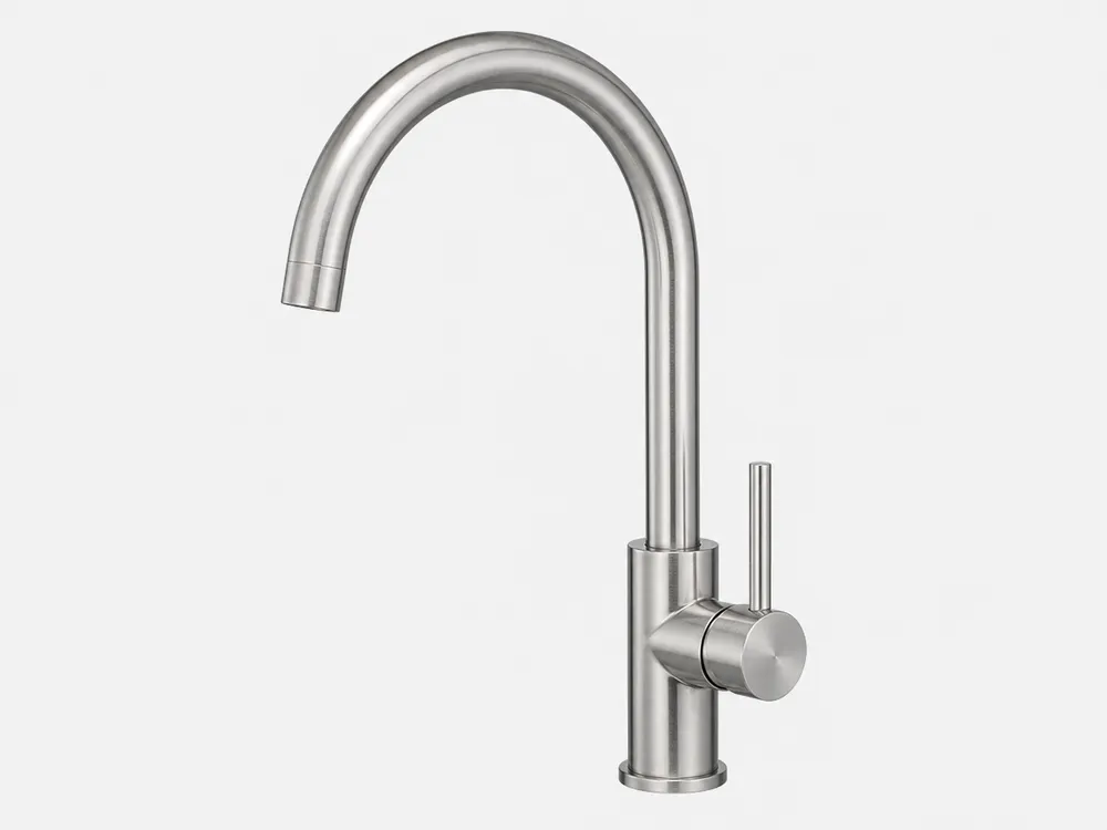 Brushed 304 stainless steel kitchen faucet mechanical finish no plating