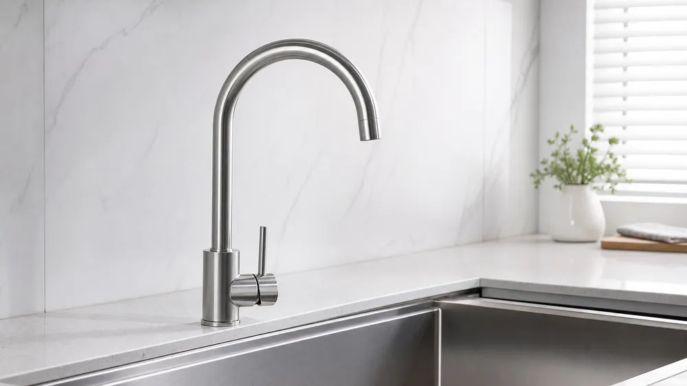 Single handle kitchen faucet with ceramic disc cartridge for modern kitchen renovations