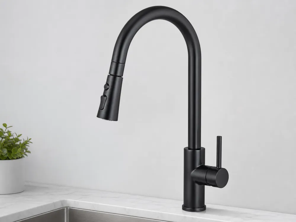 Matte black PVD finish kitchen faucet sprayer
