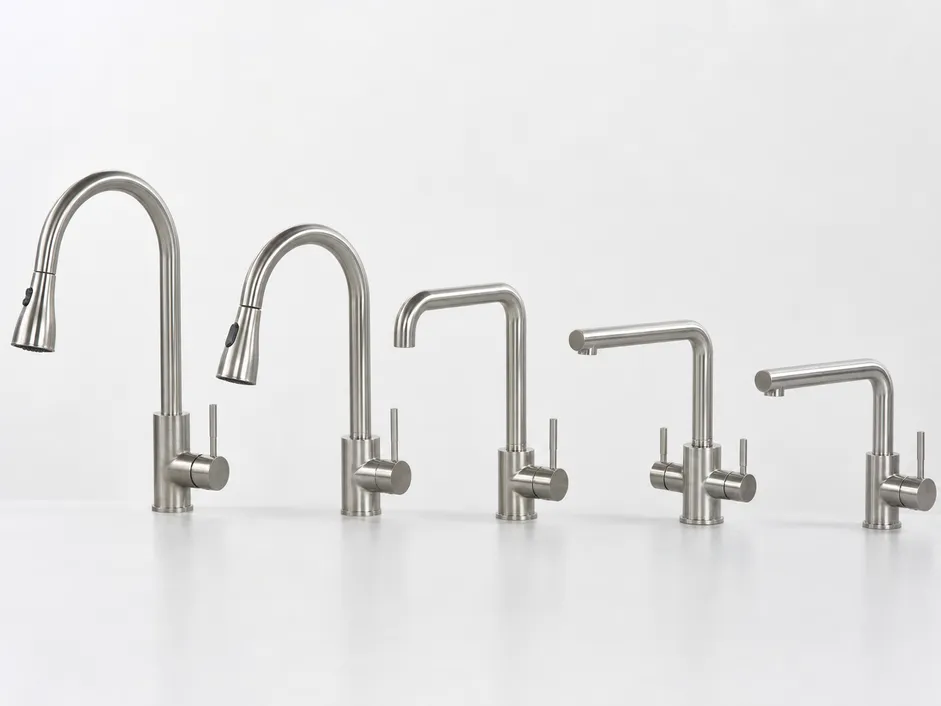 OEM customization options for stainless steel kitchen faucets — handle configurations and spout profiles