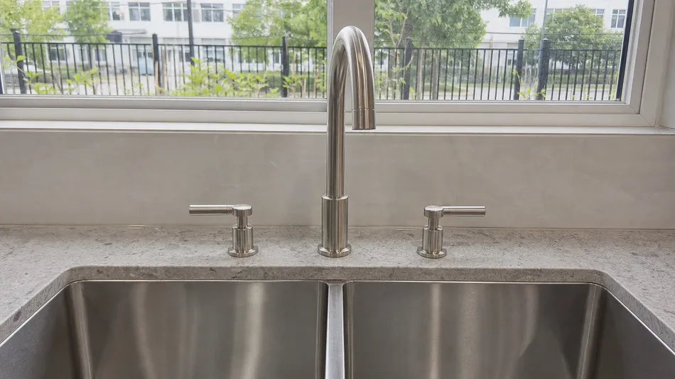 Widespread 8-inch center two handle kitchen faucet premium installation
