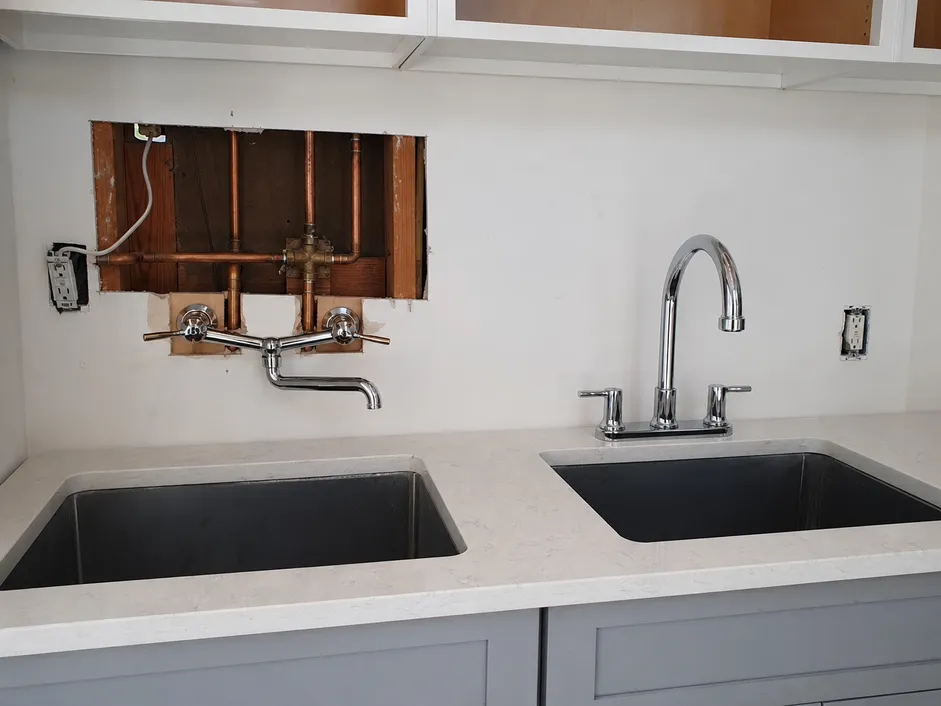 Wall mount vs deck mount kitchen faucet installation comparison