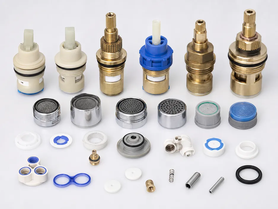Faucet cartridge and ceramic disc valve components for OEM specification