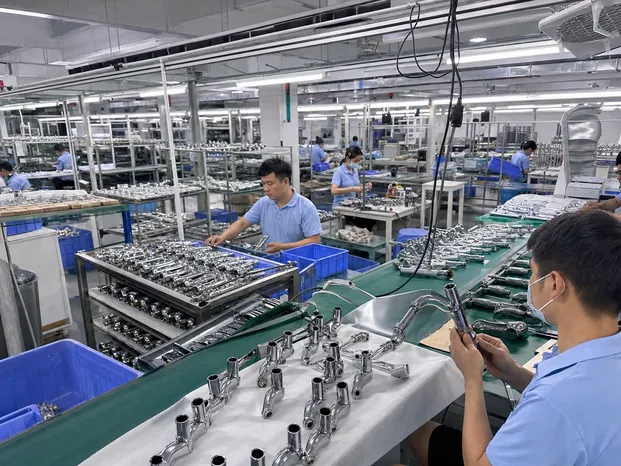 Dedicated OEM faucet production line at Wfaucet factory