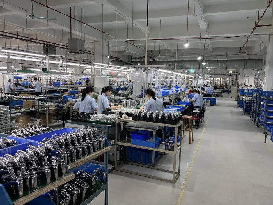 Wfaucet factory production floor — 1.2 million unit annual capacity