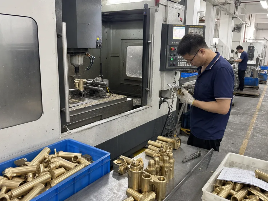 Brass body casting and CNC machining for brushed faucet production