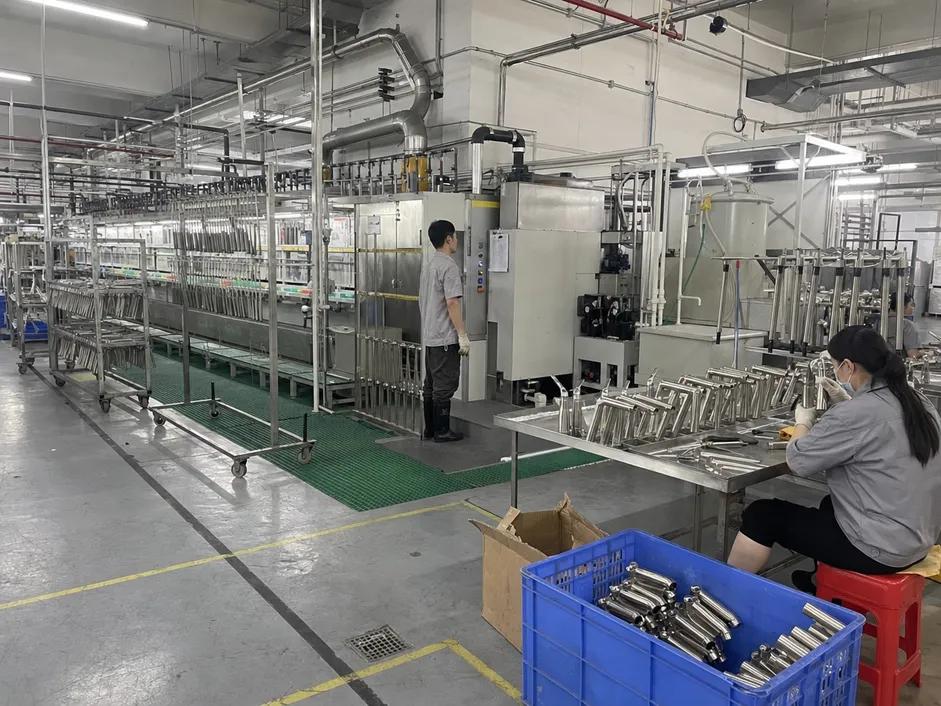 In-house PVD and electroplating production line at Wfaucet 12,000 m² facility