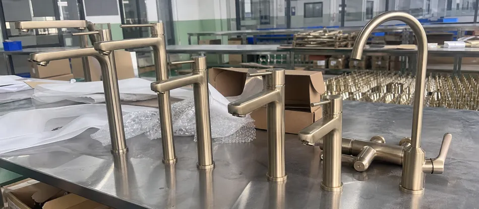 Brushed champagne bronze faucets for Southeast Asian and Middle Eastern distribution markets